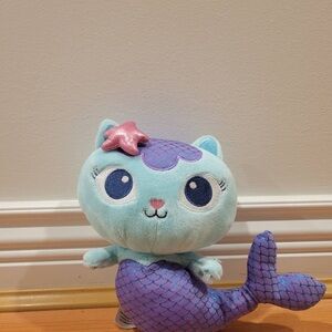 Gabbys dollhouse Mercat Cute Blue and Purple Mermaid Cat Plush